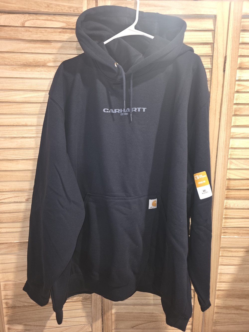 Carhartt Men’s Navy Logo Hoodie Sweatshirt